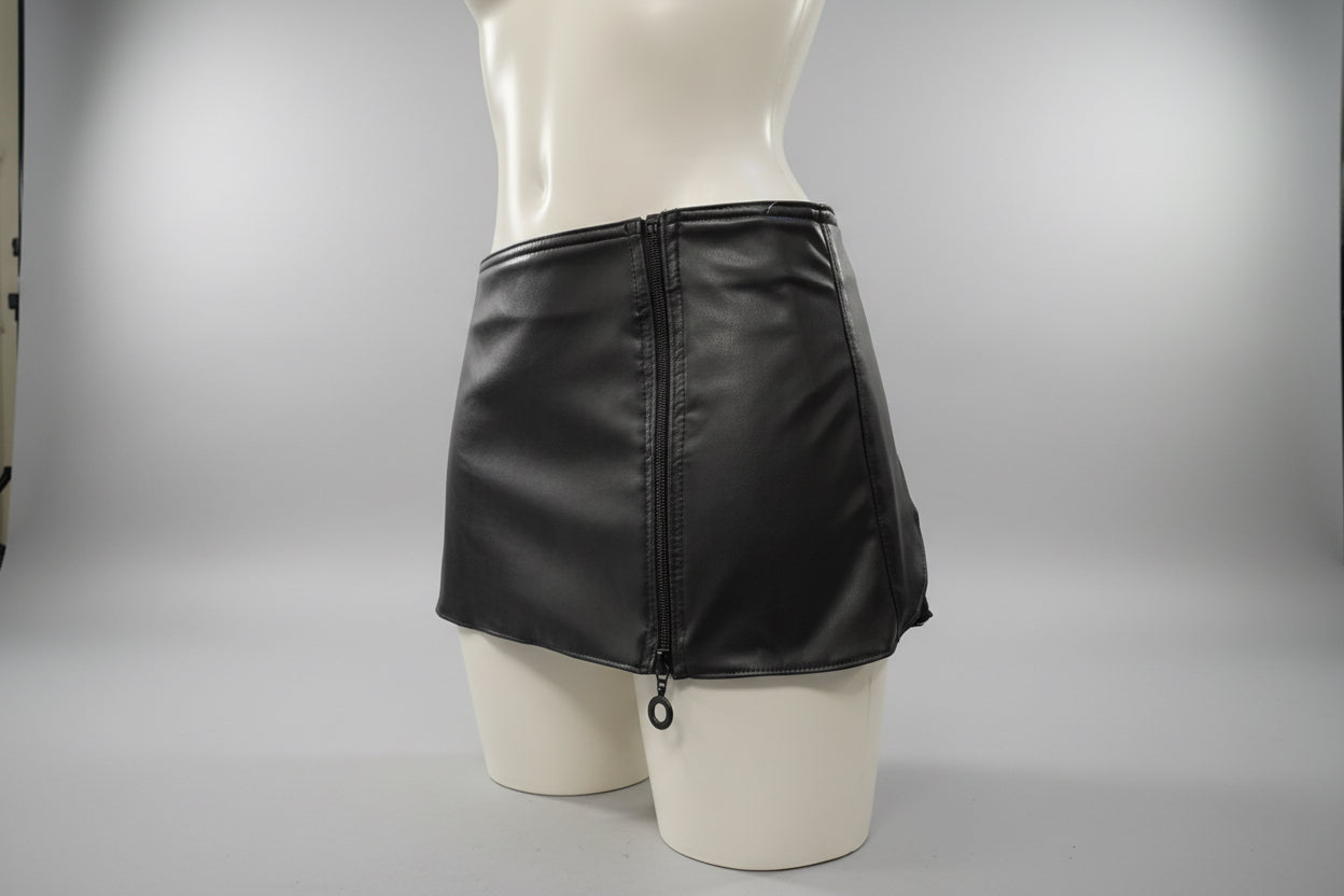 Mini jupe zip dos tulle