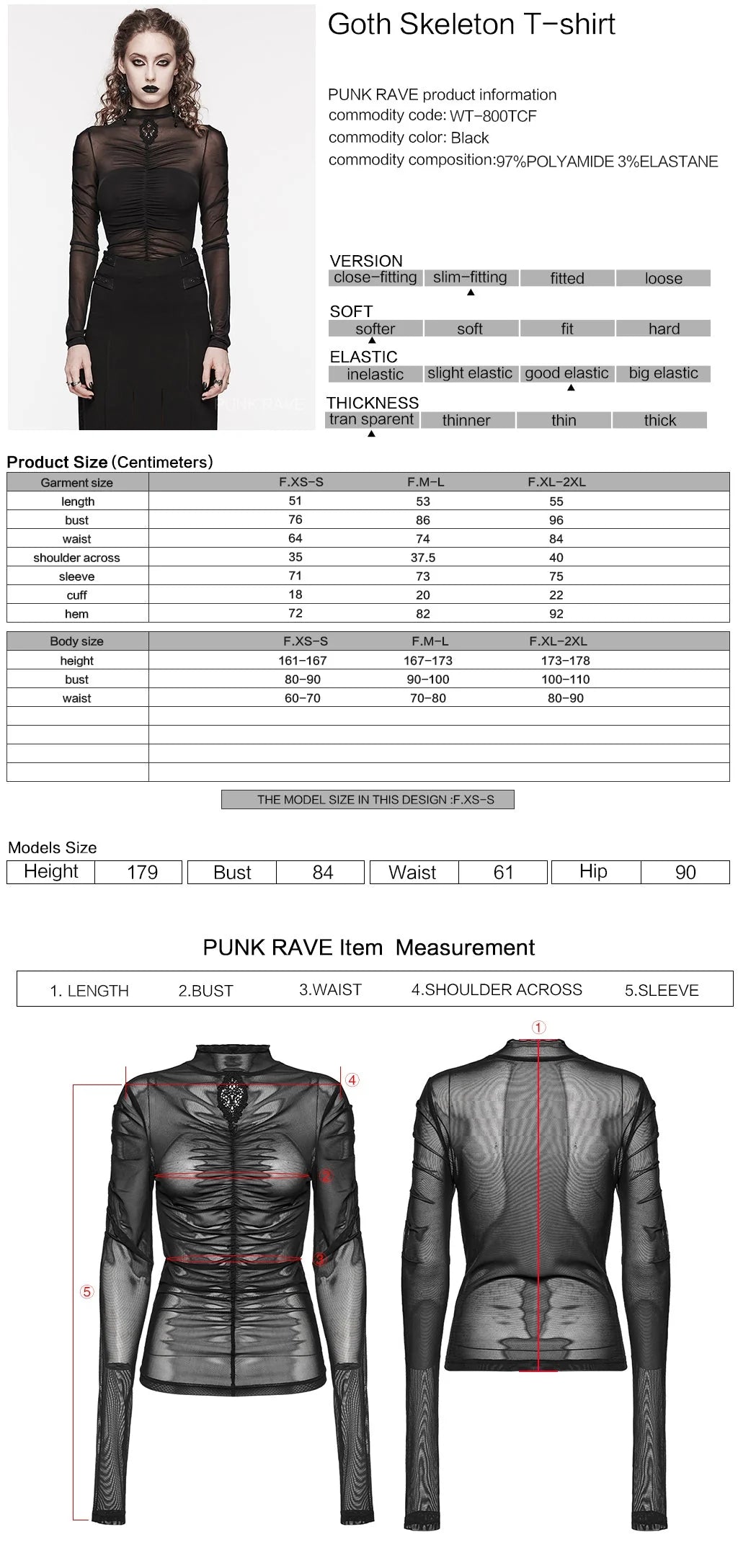 TSHIRT GOTHIQUE transparent