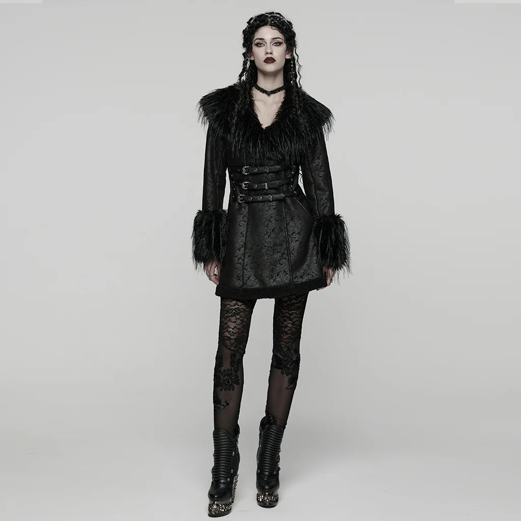 JACKET FAUX CUIR ET FOURURE