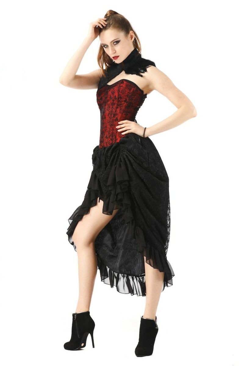 ROBE ROUGE STYLE CABARET GOTHIQUE