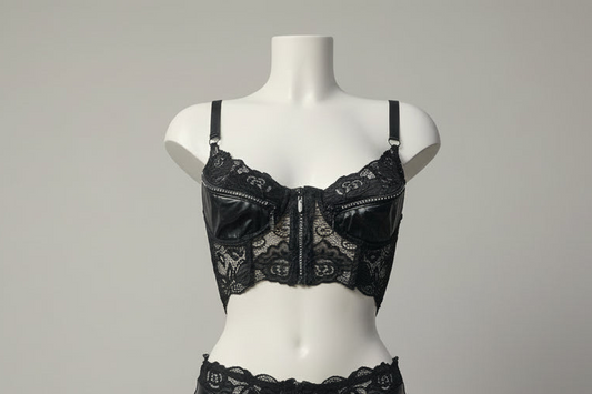 top lingerie zip strass