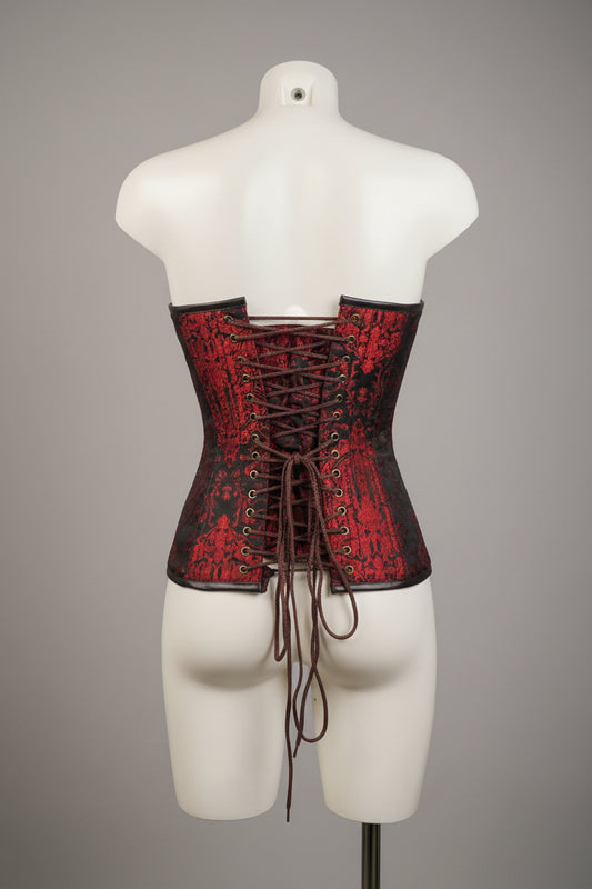 Corset C-lock O/B red king brocade