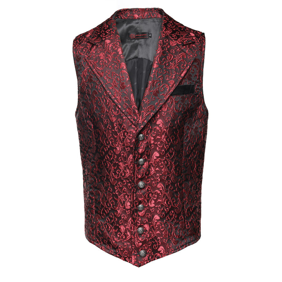 Gilet Homme Brocard rouge