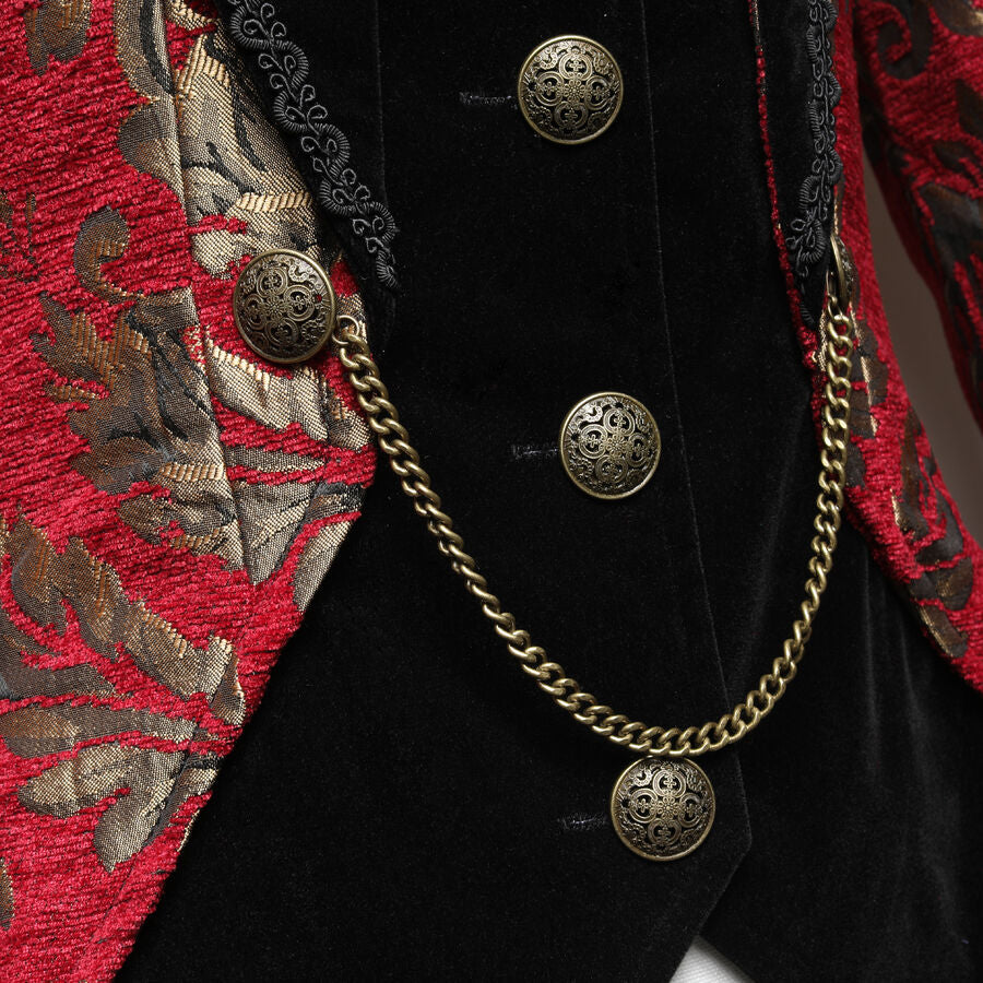 Manteau long gothique ROUGE