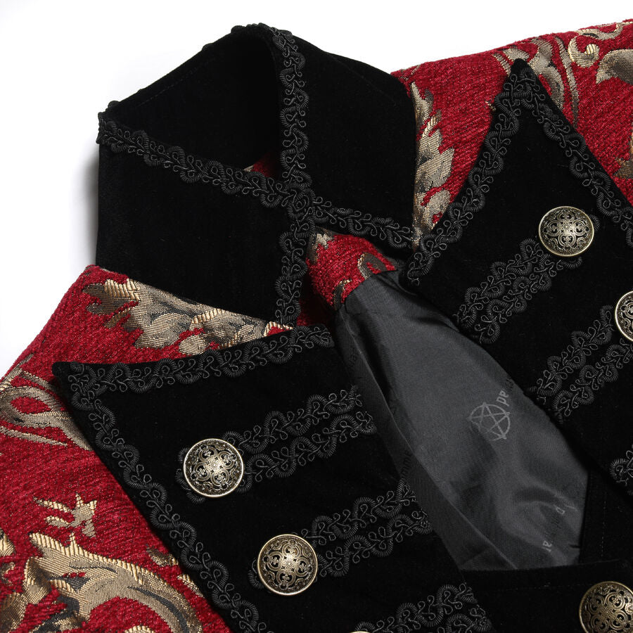 Manteau long gothique ROUGE