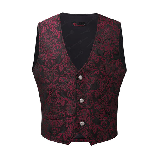Gilet victorien steampunk ROUGE