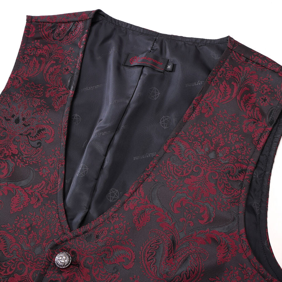 Gilet victorien steampunk ROUGE