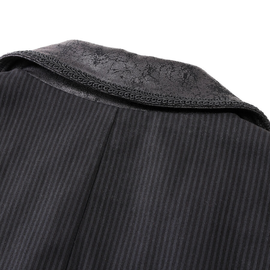 Gilet steampunk - simili cuir vieilli NOIR