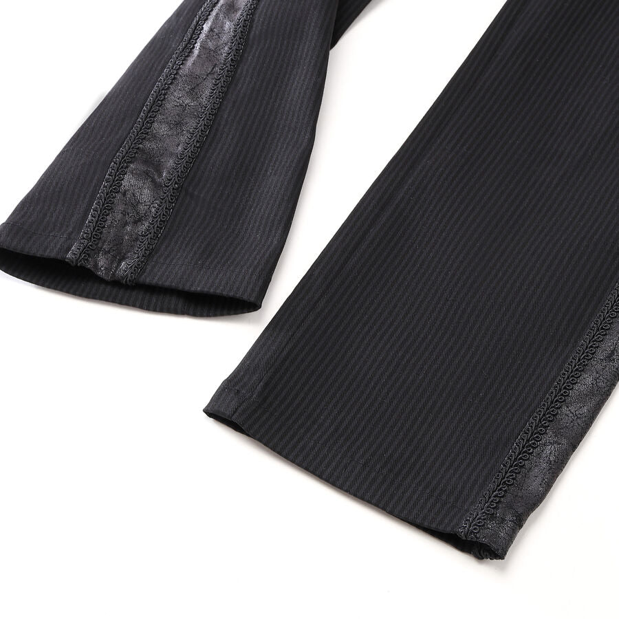 Pantalon taille haute steampunk NOIR