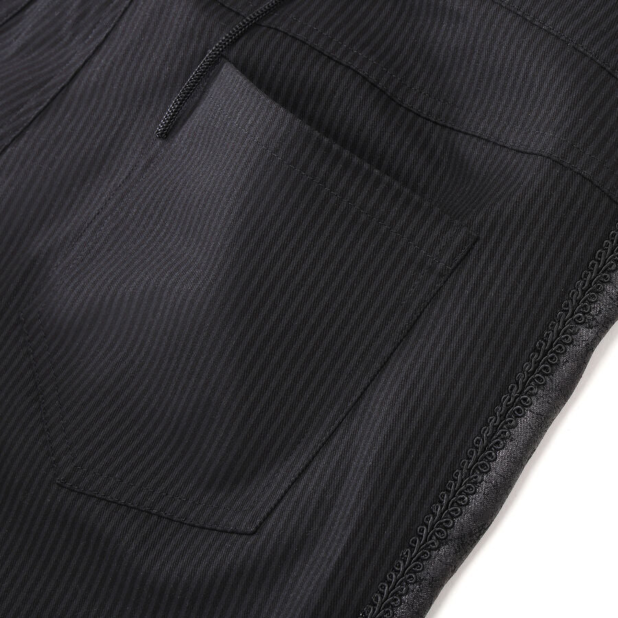 Pantalon taille haute steampunk NOIR