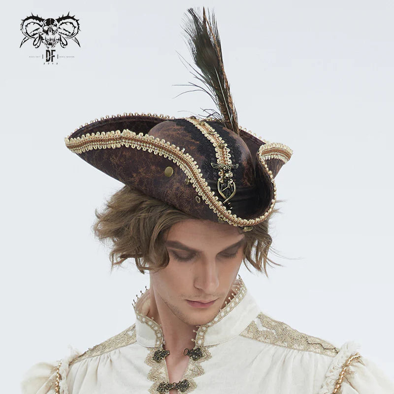Chapeau tricorne MARRON