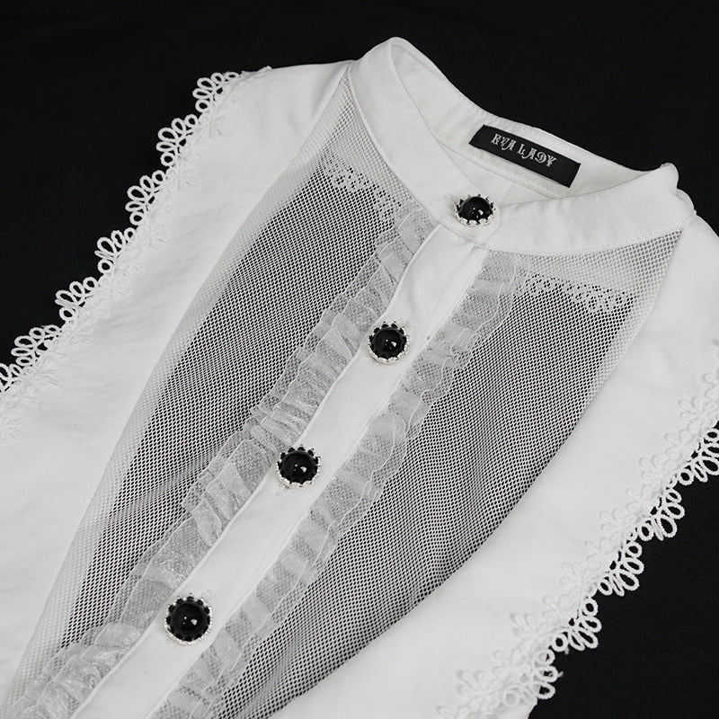 Chemise sans manche gothique blanche