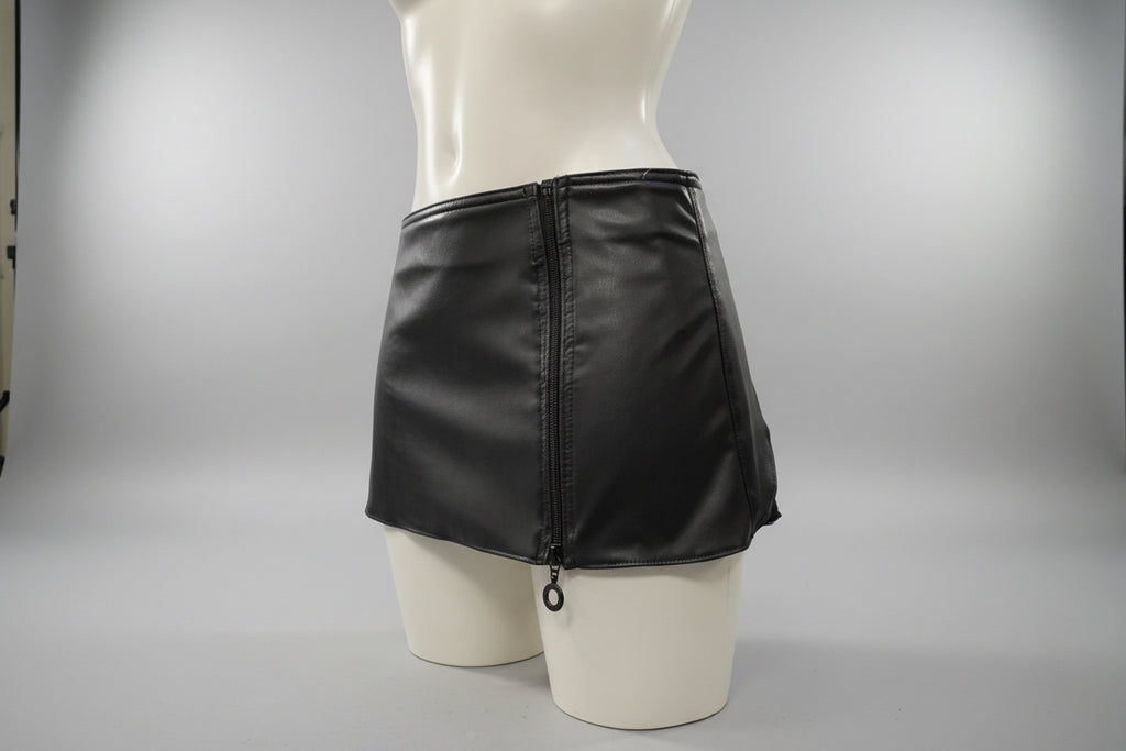 Mini jupe zip dos tulle
