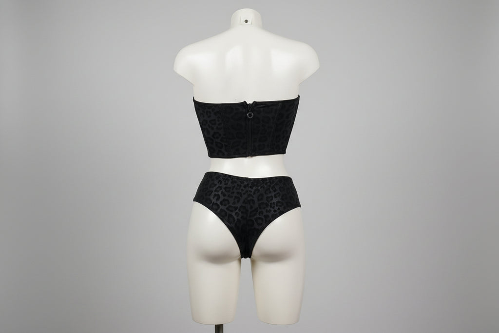 BUSTIER COURT LEOPARD
