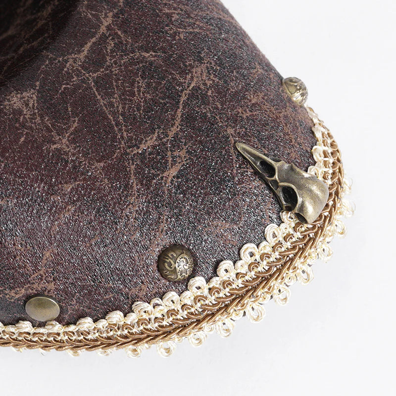 Chapeau tricorne MARRON