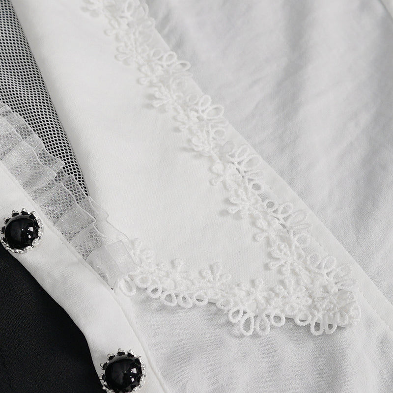 Chemise sans manche gothique blanche
