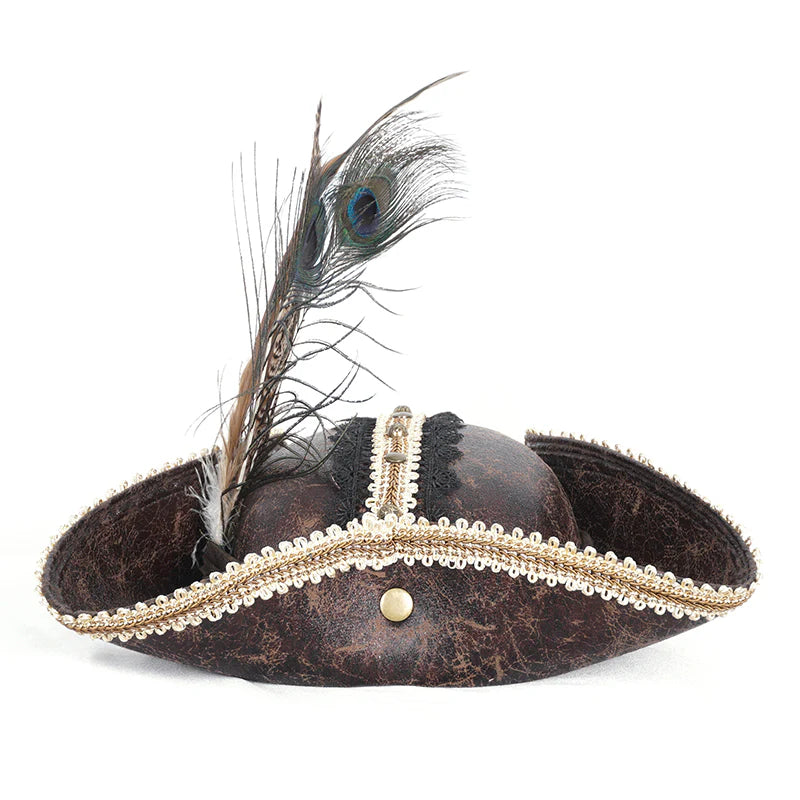 Chapeau tricorne MARRON