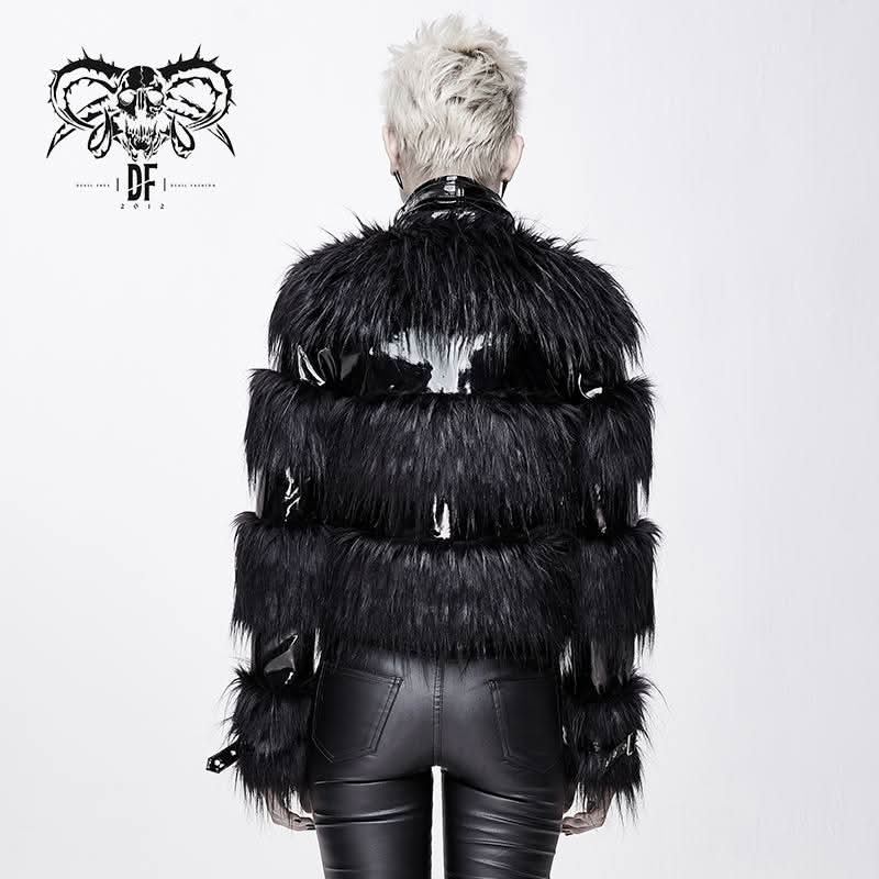 Veste Punk 'Crossroads' Fourrure