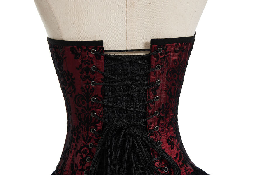 Robe bustier en dentelle gothique ROUGE