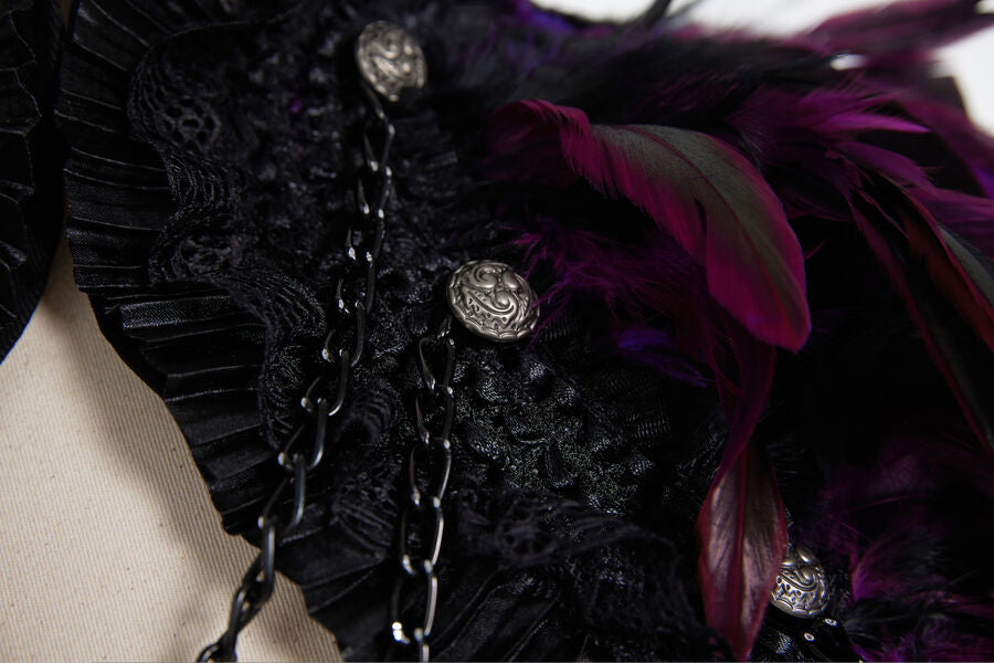 Boléro à Plumes violet