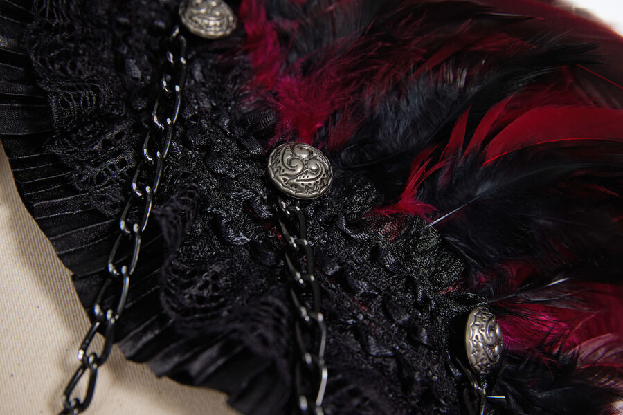 Boléro à Plumes Rouge