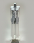 Manteau Fetish en tulle blanc