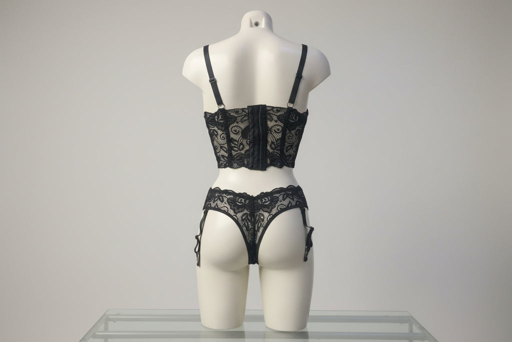 top lingerie zip strass