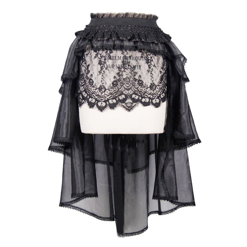 Jupe mi-longue gonflée sexy en organza