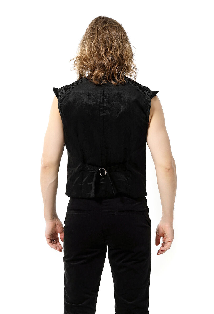 Gilet Gothique Victorien Brocard Noir