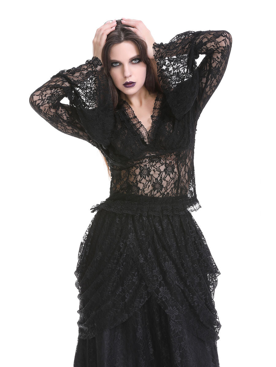 CHEMISE GOTHIQUE DENTELLE