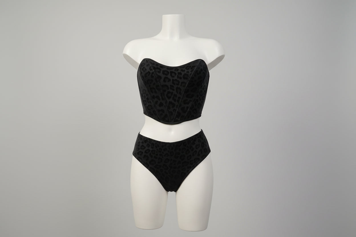 BUSTIER COURT LEOPARD