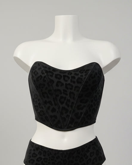 BUSTIER COURT LEOPARD