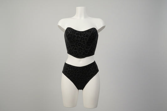 BUSTIER COURT LEOPARD
