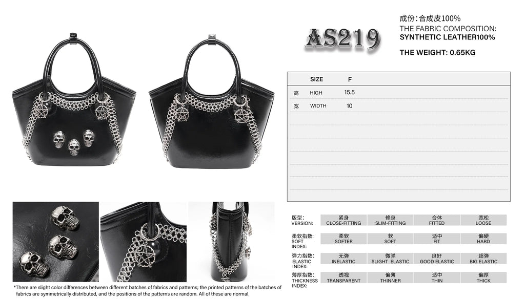 SKULL hand bag