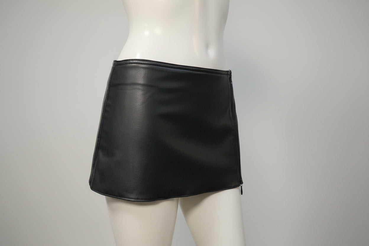Mini jupe zip dos tulle