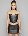 Mini jupe zip dos tulle
