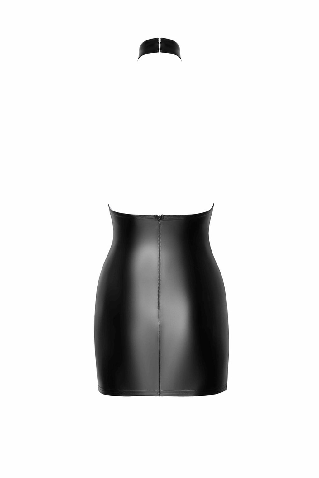 Mini robe dos nu Eros en maille floquée et wetlook