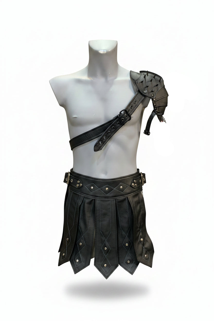 épaulière gladiateur en cuir