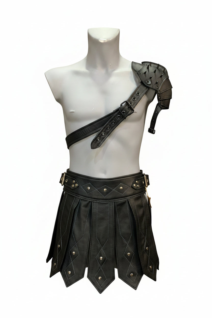 épaulière gladiateur en cuir