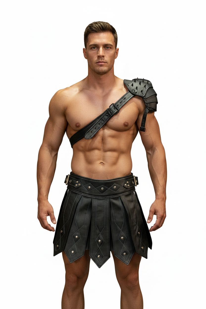 épaulière gladiateur en cuir