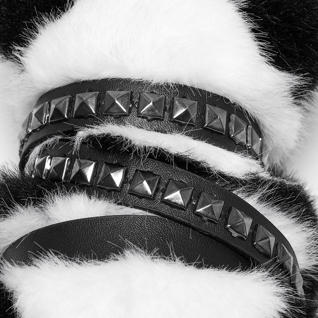 Fluffy Punk Panda Bag Charm Plush Toy Accessory