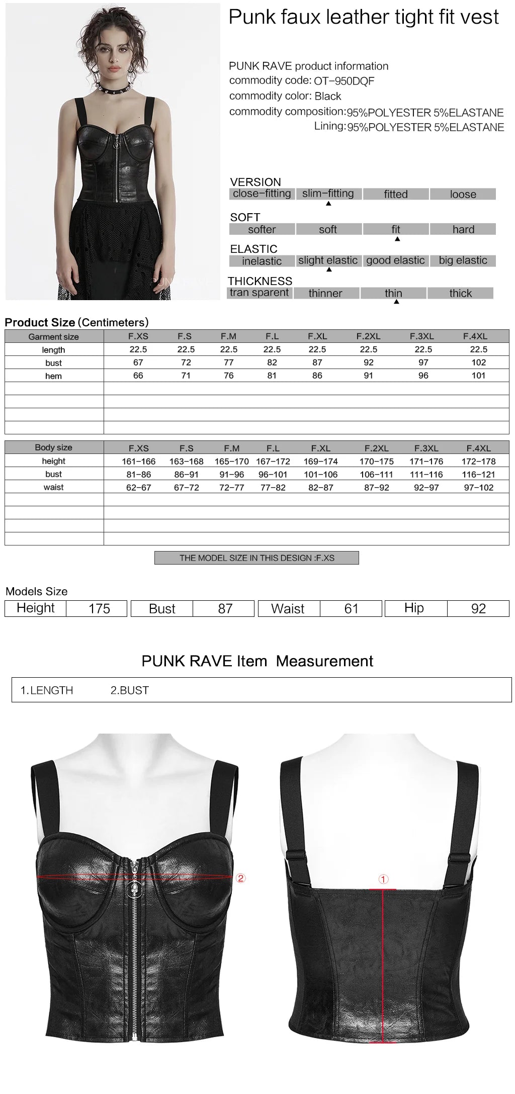 Gilets Punk  Top Stylé