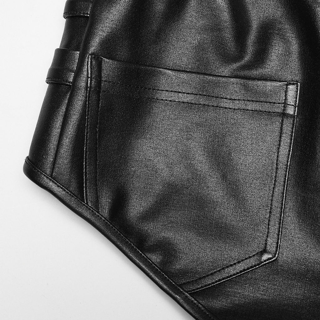 SHORTY FAUX CUIR