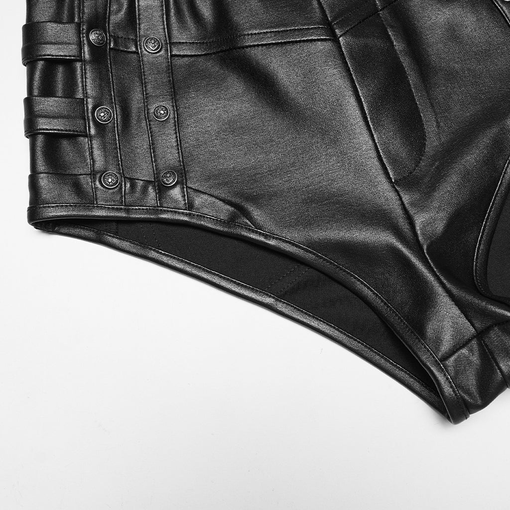 SHORTY FAUX CUIR