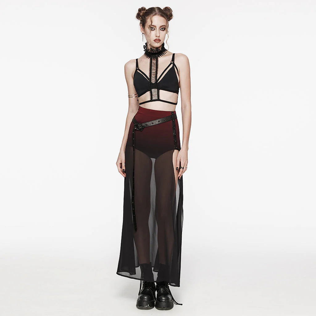 Jupe transparente gothique