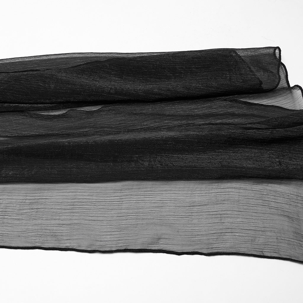 Jupe gothique noire transparente à chaînes superposées, élégance maxi