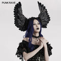 Bandeau de tête en plumes noires