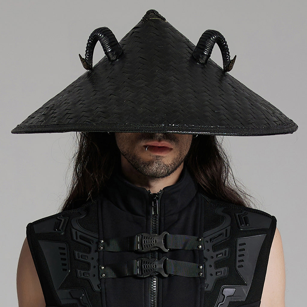 Chapeau conique corne de mouton punk sombre