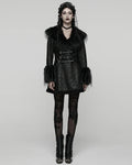 JACKET FAUX CUIR ET FOURURE