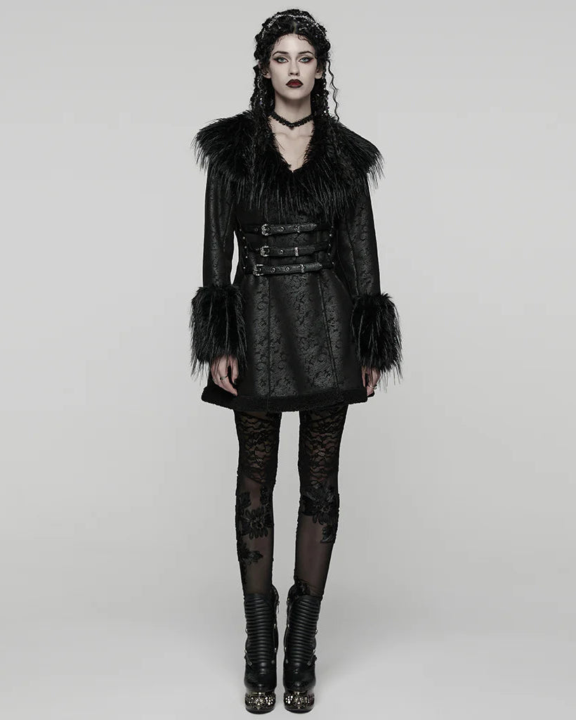 JACKET FAUX CUIR ET FOURURE
